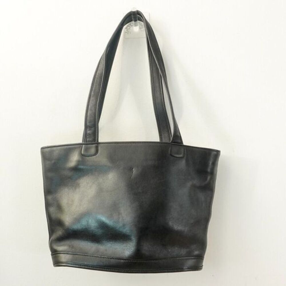 Vintage‎ Coach Bleecker Basket Tote Black Leather Bucket Utility Purse 9302 USA